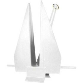 G-p-669-6-w Greenfield Pvc Coated White 5 Lbs. Slip Ring Fluke Anchor