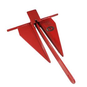 Gpi-13-rd Greenfield Products Inc Iron Fluke Anchor 12 Ibs Pvc Coated Red