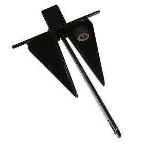 Gpi-8-b Greenfield Products Inc - 8 Lb Black Pvc Coated Iron Fluke Anchor
