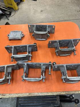 W-4401 Hebert Set Of 5 4x4 Cast Aluminum Dock Clamps