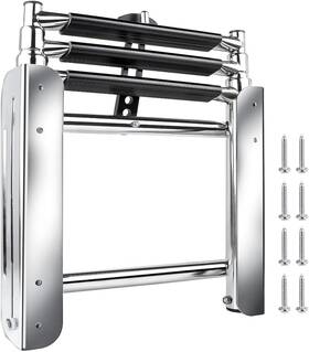 7335s Hoffen Pontoon Boat Ladder 3 Step Telescoping Under Platform Slide Silver
