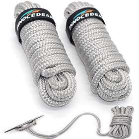 Innocedear 792136334110 2 Pack Premium Gray Dock Lines - 15ft / 25ft/35ft With Eyelet.double