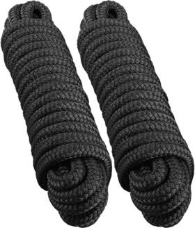 Dlb3450bk02 J-fm Twnthsd Dock Lines 3/4 Inch X 50ft Double Braided Nylon Boat - Premium Ro