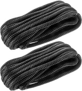 Dlb3820bk02 J-fm Twnthsd Boat Dock Lines 3/8 Inch X 20ft Double Braided Nylon Line Marine-grade
