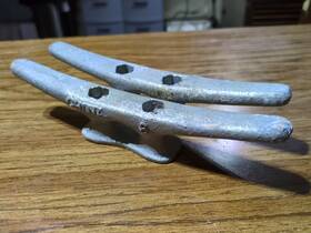7-2292b Jet Set Of 2 8 Inch Boat Dock Cleats Galvanized Iron New Yacht Ski
