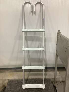 Dmm4 Jif Marine Removable Pontoon Swim Ladder 4 Step Used/out Of Box