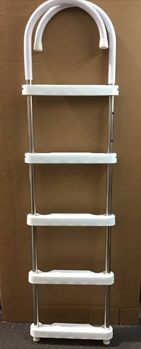Dmt5-11 Jif Marine 5 Step Gunwale Hook Stainless Ladder 11 Inch Used / Out Of Box