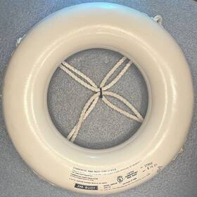 Gwx-20 Jim-buoy Cal June Gw-20 G-series Life Ring With Web Straps - 20 Inch White