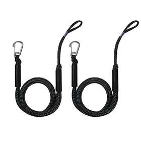 Jranter 192408434775 Bungee Dock Lines For Boats Stretchable Rope With Hook And Foam Float 45.5 Ft