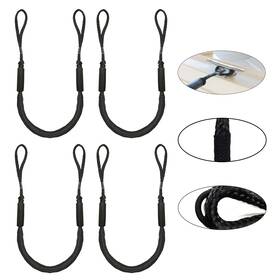 Jranter 717209322962 Pack Of 4 Bungee Dock Lines For Boat Shock Absorb Tie Mooring Rope