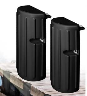 B0dflg9pct Jyincped 2 Pack Boat Dock Bumper Fender Black Marine Edge Guard Vertical Protection Kit