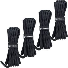 Kdl15384pk-blk Karibou Dock Lines For Boat 3/8 Inch X 15ft Double Braided Nylon Rope 4 Pack
