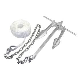 745035 Kimpex Galvanized #8 Cast Iron Fluke Claw Anchor Kit With 100ft Of Line 12