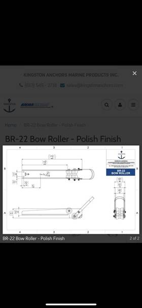 Br-22 Kingston Br22p Stainless Bow Pulpit With Roller
