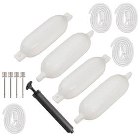 Law130344 Labwork 4 White 5.5 Inch X 20 Ribbed Marine Boat Fender Vinyl Bumper Dock Shield Protection