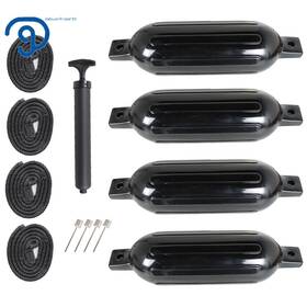 Lp521184ks Labwork 4 Black Ribbed Marine 6.5 Inch X 23 Boat Fender Vinyl Bumper Dock Shield Protection
