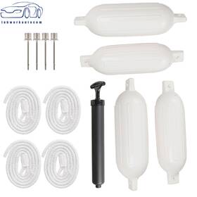 La1238268cm Labworkauto 4 Ribbed Marine 5.5 Inch X 20 Boat Fender Vinyl Bumper Dock Shield Protection White