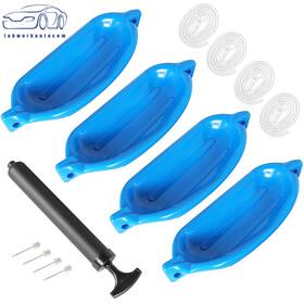 La1238382cm Labworkauto 4 Blue Ribbed Marine 5.5 Inch X 20 Boat Fender Vinyl Bumper Dock Shield Protection