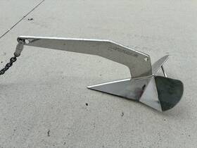 Lewmar 572100321341 Stainless Dtx 22lb Anchor With Swivel Adaptor And Chain Used
