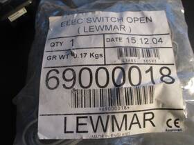 69000018 Lewmar Windlass Winch Deck Switch Open # New Black