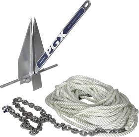 2020222276 Lewmar 69600926 Pgx Galvanized Fluke Anchor Kit 5 Lbs. For Boats Up To 24ft