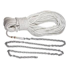 Lewmar 787766771718 Boat Anchor Rode For Windlasses - 5ft 1/4 Inch G4 Chain 100ft 1/2 Rope