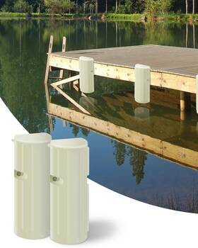 Pj-2-bai Lunghaa Inflatable Dock Bumpers Marine Fenders 2-pack Set Beige