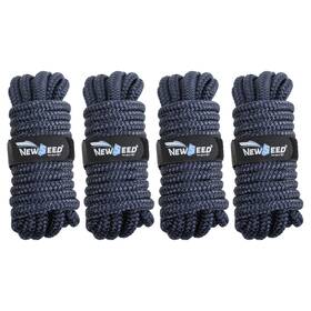 Malze 953487679822 Dock Lines Nylon Rope For Boats Double Braided 4 Pack 15ft Boat Acc