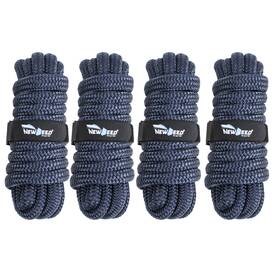 Malze 953487681887 Dock Lines Nylon Rope For Boats Double Braided 4 Pack 15ft Boat Acc