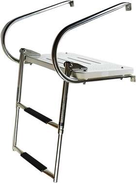 9924sib2 Marine City Durable Stainless Steel Anti Slip 2 Step Silver White Black