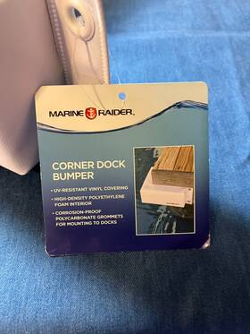 Marine Raider 420001243648 Dock Corner Bumper 10 Inch X10 X4 Hull Hugger Boat Guard