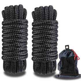 Mndl38-15b Marine System Double Braided Nylon Dock Lines Rope 3/8 Inch X 15 Ft Line With 12 I
