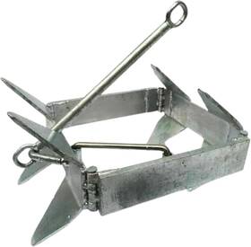 Mn-ba-19 Marinenow 19 Lb Folding Box Cube/square Anchor - Hot Dipped Galvanized For Boats