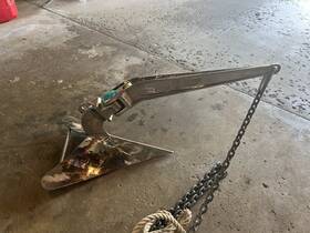 Mn-sp-15 Marinenow 33 Lb 15kg 316 Stainless Steel Cqr Hinged Plow Style Mirror Polished Boat Anchor