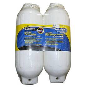 7-6520 Marpac 787766765205 Boat Fender Kit 2 Pack 5.5 Inch X 20 White Bumper With 3/8 6ft Line -