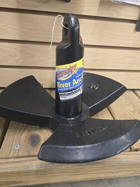 7-0551 Marpac Poseidon Anchors Black Vinyl Coated River 30 Lb Anchor For Pontoon And Bass Boat