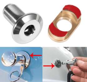 Me0002 Me-motor 2pcs 1/2inch Marine Stainless Steel Quick Release Boat Fender Mount Holder Kit