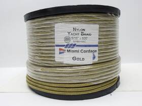 Nyb5166c Miami Cordage Nylon Yacht Braid 5/16 Inch X600ft Gold