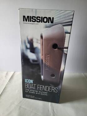 Icon-003-bk Mission Boat Gear Icon Dock Fender Bumper Black 2 Pack