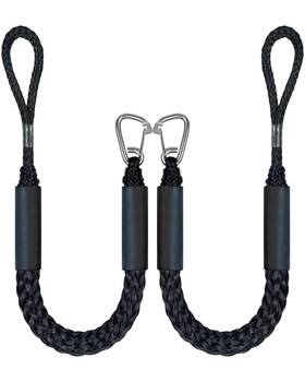 Moonquakec24-r Moonquake 2.5ft Bungee Dock Line Boat Ropes For Docking Mooring Rope With Stainles