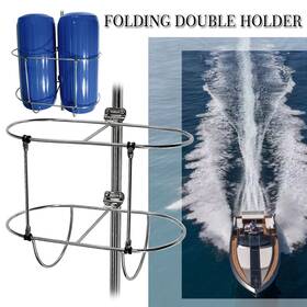 Mw-bop01-l Mw-boat 304 Stainless Steel Folding Double Fender Holder Rack For 11 Inch Fenders