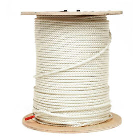 C7050-08-00600 New England Boat Dock Line 1/4 Inch 3-strand Nylon 600ft