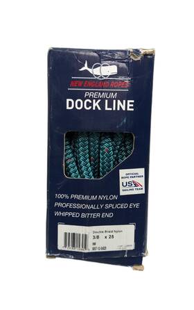 5057-12-00025 New England Ropes Premium Nylon Double Braid Dock Line 3/8 Inch X 25ft -