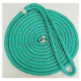 C4067-12-00015 New England Ropes C4067 Teal 3/8 Inch X 15ft Double Braid Dock Line With Eye Splice