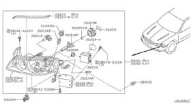 26029-98u00 Nissan 1-pc Genuine And Infiniti 1998-2017 Socket Cover Headlamp
