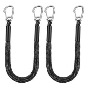 4ft-double Niutrip 4 Ft Bungee Dock Line Double Hooks Premium Boat Accessories Mooring Black