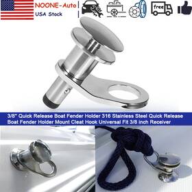 Noqp1151 No-auto 3/8ftft Marine Quick Release Boat Fender Holder Kit With Rope Stainless Steel