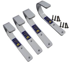 Wuh004 Norsk Designs Marine Dock Hooks Heavy-duty Aluminum 50 Lb Capacity White Set Of 4