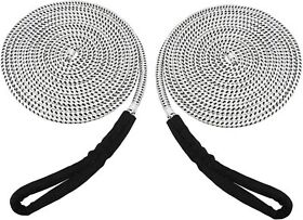 Nbem-0338-02 Novel Bee 2pcs 1/2in 15 Feet Double Nylon Mooring Rope With Loop And Chafe Guard