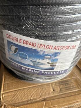 Nbjk-0423-bk Novelbee 5/8 In X 300 Ft Double Braid Nylon Anchor Line With Thimble And Chuck